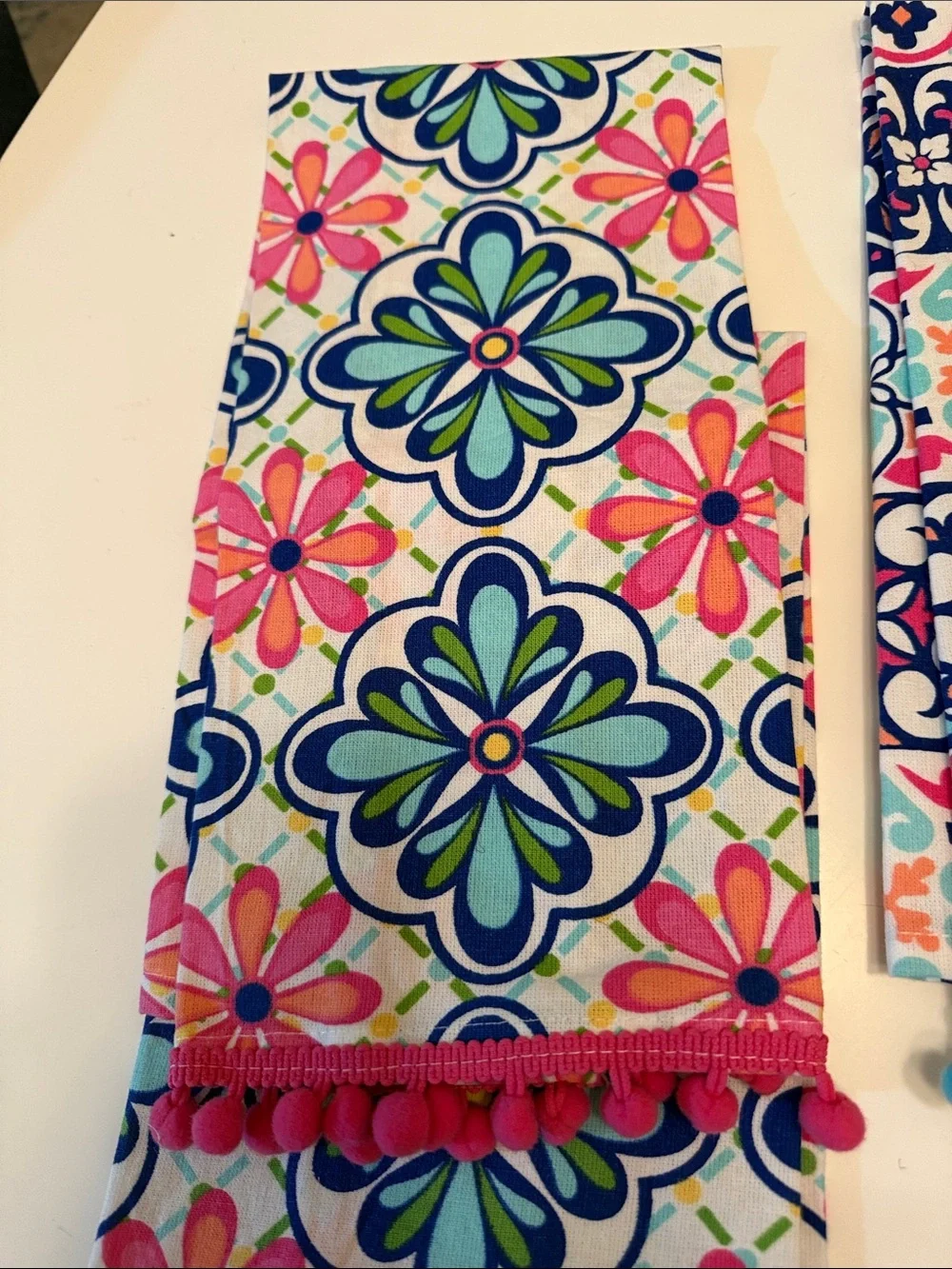 4 Ritz cotton colorful floral tea towels